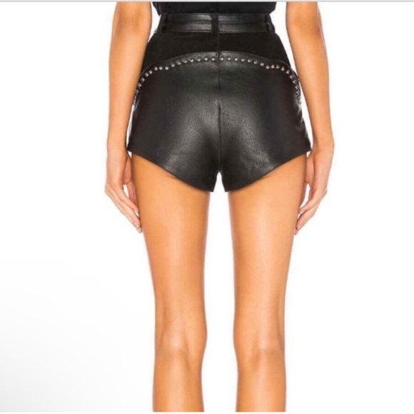 🖤 Understated Leather Studded Combo Shorts in Black 🖤NEW - Picture 4 of 16